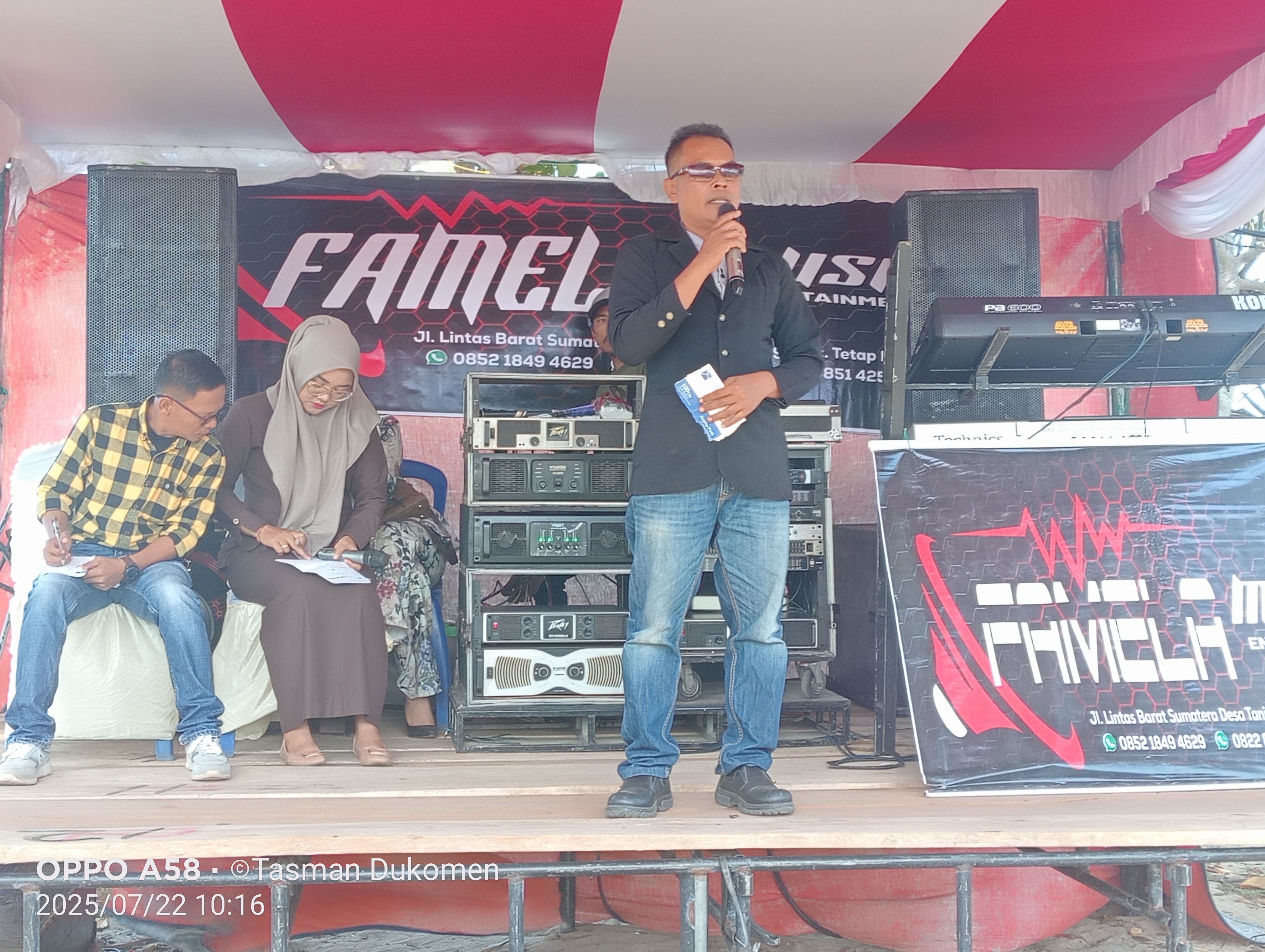 Poto sambutan pengelola Pantai ceria 