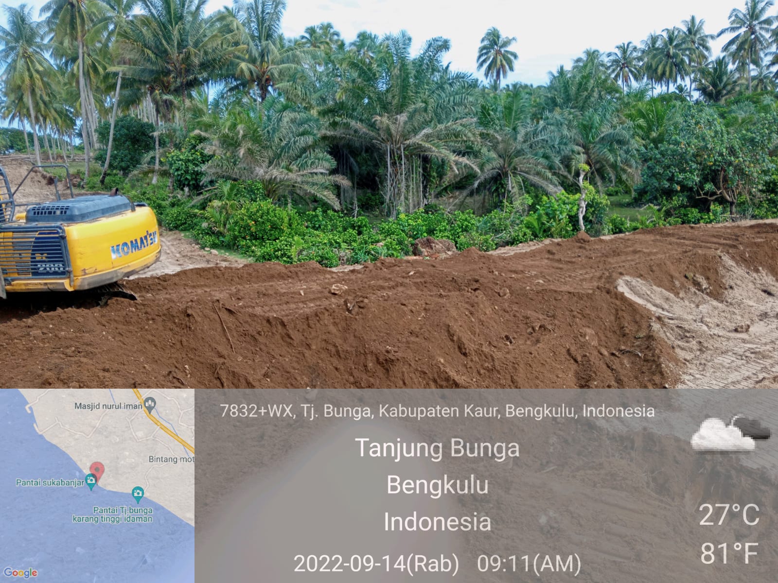 proses penggalian dengan alat berat